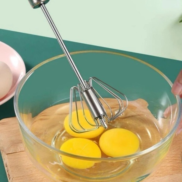 Stainless Steel Rotary Egg Beater 1 Pc - Picture 1 of 5